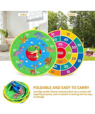 Double Sided Dart Board 29 inch with 12 Sticky Balls - Indoor/Outdoor Target Game for Kids - Party Games for Boys and Girls Ages 3-12 - Buy Online on GoSupps.com