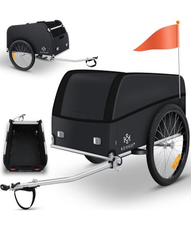 Kesser Bicycle trailer cargo trailer Transport trailer High -drawn with coupling including cover folding function.
