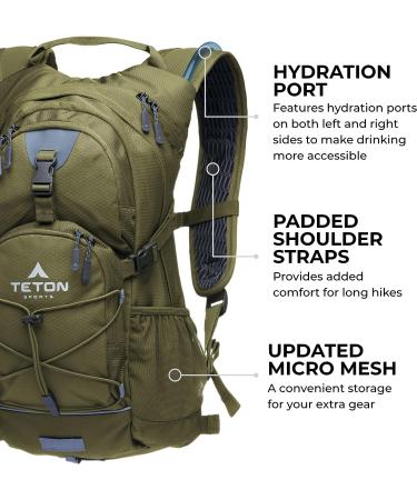 TETON Sports Oasis 18L Hydration Pack with Free 2-Liter Water Bladder - Ideal Backpack for Hiking, Running, Cycling, and Commuting - Buy Online on GoSupps.com