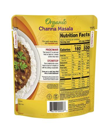 Tasty Bite Channa Masala - Microwaveable Indian Entrأ©e (10 oz, Pack of 6) | Ready to Eat - Buy Online on GoSupps.com
