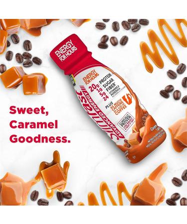 SlimFast Advanced Energy High Protein Shake, Caramel Latte Flavor - 15 Count, 20g Protein, Ready to Drink with Caffeine - 11 Fl. Oz Bottle - Buy Online on GoSupps.com