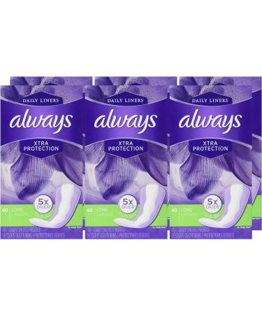 Always Anti-Bunch Xtra Protection Daily Liners Long Unscented - 240 Count Total - Buy Online on GoSupps.com