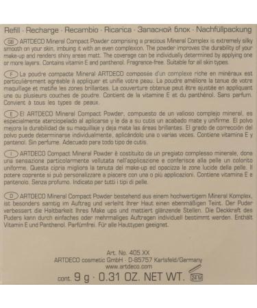 Artdeco Refill Compact Mineral Powder 05 Fair Ivory 9 g 10 Basic Beige - Buy Online on GoSupps.com