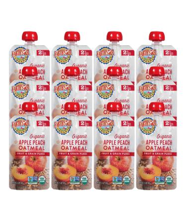 Earth's Best Organic Baby Food Pouches, Stage 2 Fruit and Grain Puree for Babies 6 Months and Older, Organic Apple Peach and Oatmeal Puree, 3.5 oz Resealable Pouch (Pack of 12) - Buy Online on GoSupps.com