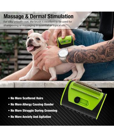 King Kanine Deshedding Tool | Self-Clean & Retractable Blades | 3 Metal Edges | Rubber Bristles | Small - Buy Online on GoSupps.com