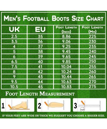 Topwolve Soccer Shoes for Men & Women - Microfiber Cleats for All Ages | Professional Outdoor Football Training Shoes - Unisex Size 43 EU - Black - Buy Online on GoSupps.com