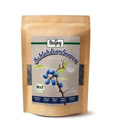 Biojoy Organic blackthorn fruits (250 g) dried and whole ideal for tea and infusion (Prunus spinosa)