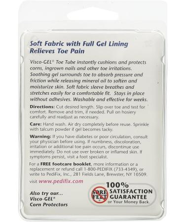 PediFix Visco-GEL Fabric-Covered Toe Tube - Small | Pain Relief for Corns, Calluses, and Hammer Toes - Buy Online on GoSupps.com