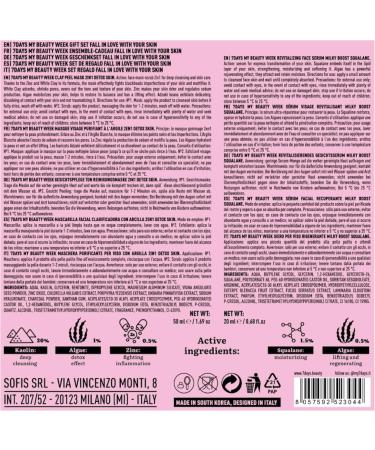 7Days Skincare Set with Clay Face Mask and Face Serum with Squalane - Korean Skincare Gift Set for Women and Teenagers - Preppy Skincare Pamper Set FALL IN LOVE WITH YOUR SKIN - Buy Online on GoSupps.com