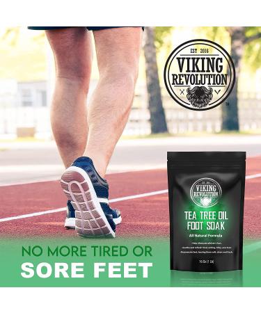 Tea Tree Oil Foot Soak with Epsom Salt for Athletes Foot and Odor - Soothes Soreness and Detoxifies Feet - Buy Online on GoSupps.com