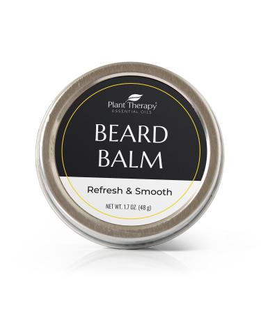 Plant Therapy Hair Therapy Refresh & Smooth Beard Balm 1.7 oz Tin Hydrating & Rejuvenating Soften and Smooth Your Beard With Shea Butter Argan Oil & Millet Seed