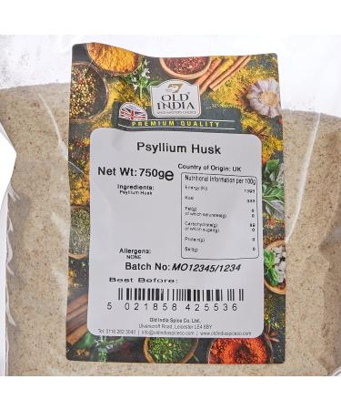 Old India Psyllium Husk 750g - Premium Quality Fiber Supplement - Buy Online on GoSupps.com