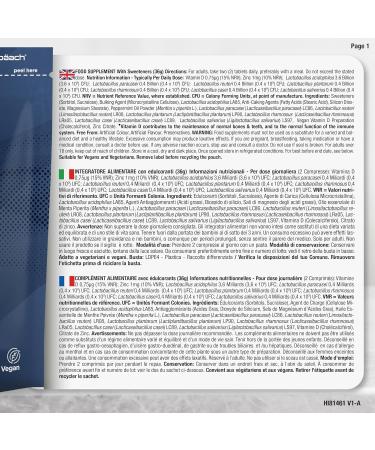 Biotique Oraux pour la Bouche | 60 Comprim s V gan Croquer | Saveur Menthe | Compl ment Alimentaire Mauvaisse Haleine | 6 milliards d'UFC | Oral Biotic Supplement | par Horbaach - Buy Online on GoSupps.com