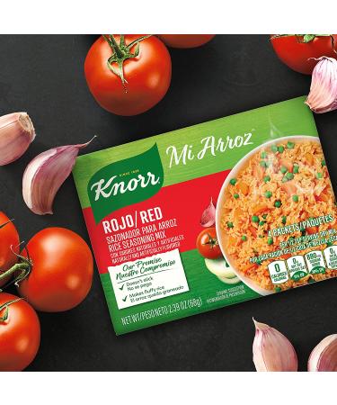 Knorr Mi Arroz Rice Seasoning Mix 4 Count Pack of 12 - Red Rice Flavor | 2.39 oz | Authentic Homemade Taste | Season Any Dish with Delicious Rojo Flavors - Buy Online on GoSupps.com