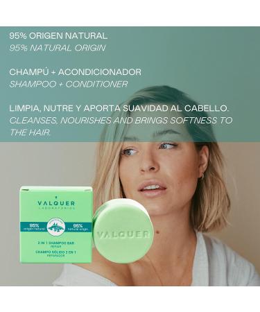 Valquer Laboratorios - 2 in 1 solid shampoo repairer (shampoo and conditioner) - 95% natural ingredients - Damaged hair - Vegan - Protects and repairs - 70 Gr - Buy Online on GoSupps.com