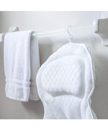 Sierra Concepts Spa Bath Pillow - Luxury Ergonomic Support for Neck, Head, and Shoulders - 3D Mesh Design with Strong Grip Suction Cups for Ultimate Relaxation in the Tub - Buy Online on GoSupps.com