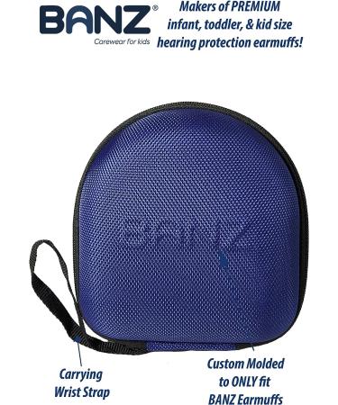 BANZ Kids Earmuffs CASE - Premium Hard EVA Case for Kids Size Headphones - Protect Children's Hearing on the Go - Lapis Blue - Buy Online on GoSupps.com