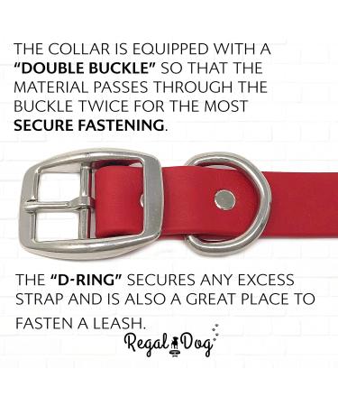 Regal Dog Waterproof Halfband Collar for Small Medium & Large Dogs - Red Adjustable Design for Puppies & Adults - Buy Online on GoSupps.com