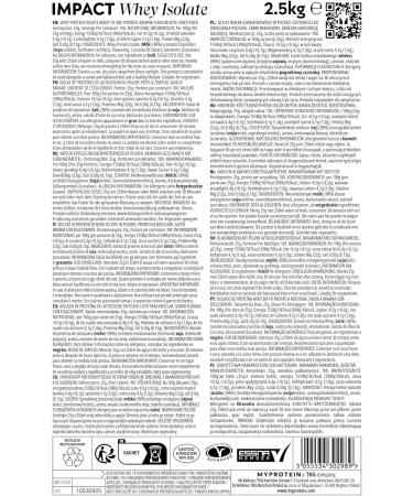 My Protein Impact Whey Isolate Protein Banana Flavor 2.5 kg - Buy Online on GoSupps.com