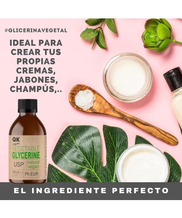 LIQUID PLANT GLYCERINE - Moisturizing and Softening for Hair and Skin - Cosmetic Base for Soaps Shampoos Creams Home Crafts (250ml) - Buy Online on GoSupps.com
