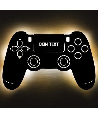 Gaming controller 4 lamp made of wood - personalized gift for men - gaming room decoration - gamingpad lamp - personalizable to hang/hang up - gaming gift - personal gift