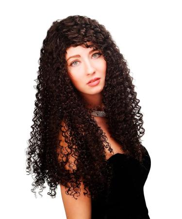 WIG ME UP - Long Dark Brown Caribbean Style Wig with Elaborate Kinks & Curls for Ladies | Latin BA-1-4 - Buy Online on GoSupps.com