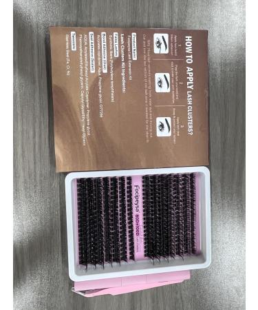 Focipeysa DIY Eyelash Extension Kit - D Curl Lash Clusters for Home Use (280 Pcs 8-16mm) - Complete Individual Eyelashes with Lash Bond Seal & Tweezers - Buy Online on GoSupps.com