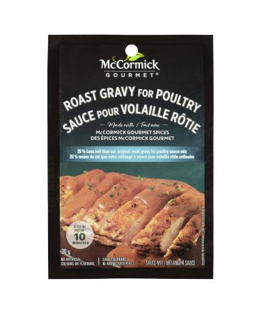 McCormick Gourmet Premium Quality Dry Sauce Mix Roast Poultry Gravy Less Salt 30g - Packaging may vary