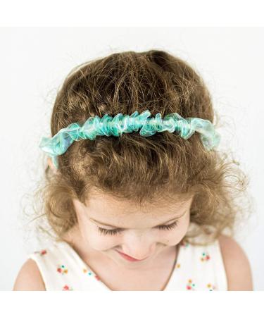 FROG SAC 4 Iridescent Ruched Headbands for Girls - Organza Hair Accessories - Cute Pastel Headband Pack for Kids and Teens - Birthday Party Favors - Buy Online on GoSupps.com