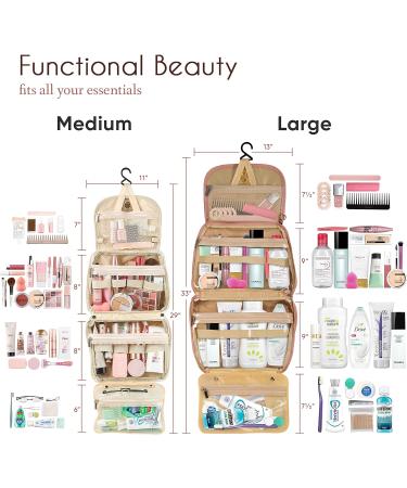Chandelli Toiletry Bag - Stylish Travel Makeup Bag for Women in Sage & Mauve (4.75x11x9.5 in) - Perfect for Toiletries & Cosmetics - Buy Online on GoSupps.com