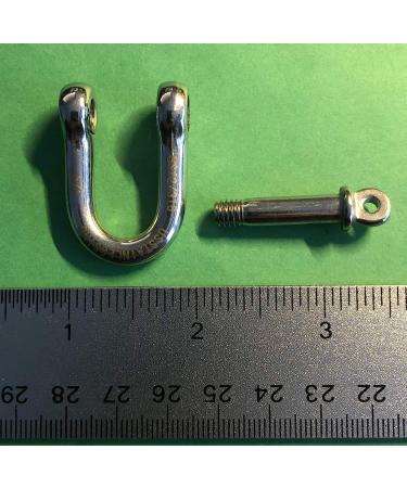 4pc Stainless Steel 316 Forged D Shackle Marine Grade 1/4 (6mm) Dee - Buy Online on GoSupps.com