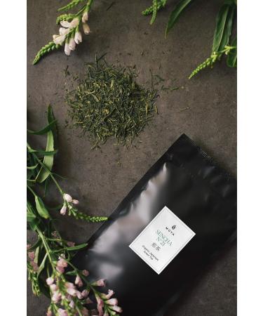 Moya th vert organique Sencha n 21 | 100 g | Th du Japon | Convient aux v g taliens et aux v g tariens | Emball dans un sac refermable 100g Sencha - Buy Online on GoSupps.com
