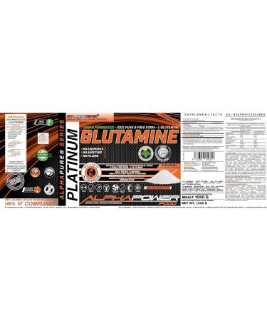 Alphapower Bioactive Glutamine Powder 1kg - Vegan Pure & Micronized 200 Servings - Lab-Tested Amino Acids for Optimal Performance - Buy Online on GoSupps.com