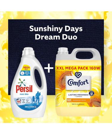 Comfort Sunshiny Days Fabric Conditioner - 4.8L (160 Washes) Orange - Long-lasting Freshness for 100 Days - Pack of 1 - Buy Online on GoSupps.com