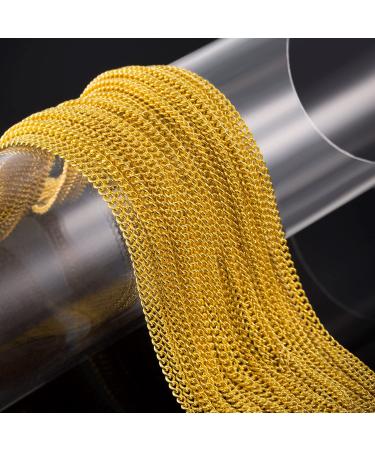 33ft Gold Plated Link Chain Necklace Kit - DIY Jewelry Making Set for Men and Women (1.5mm) - Buy Online on GoSupps.com