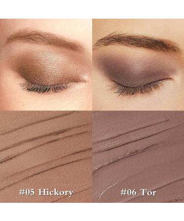 FOCALLURE 2PCS Eyeshadow Stick Set - Shimmer & Matte Cream Pencil Crayon, Long Lasting & Waterproof with Blending Brush - Daily Chocolate - Buy Online on GoSupps.com