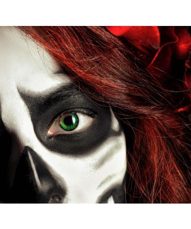 Eyecatcher 84063141-623 Green Colored Contact Lenses - 12 Month Wear for Carnival Mardi Gras & Halloween - Reptile Design - Buy Online on GoSupps.com