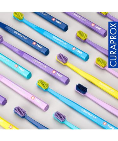 Curaprox CS 1560 Soft Toothbrush - Adult Manual Toothbrush with 1560 CUREN Bristles - Random Color - International Shipping Available - Buy Online on GoSupps.com