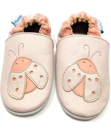 MiniFeet Premium Soft Leather Baby Shoes - Buy 4 Pairs, Get 1 Free! | Toddler Shoes 0-6 Months to 4-5 Years | Pink Ladybird Design - Buy Online on GoSupps.com