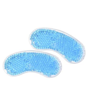 2 Pack Warming or Cooling Silicone Gel Bead Insert for Sleep Masks (Blue)