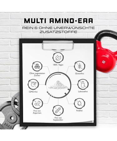 2x EAA Powder Ice Tea Lemon + Premium Shaker - Vegan Amino Workout Drink - All 8 Essential Amino Acids - Delicious 532g Pack - Buy Online on GoSupps.com