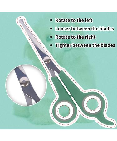 Autrucker Dog Scissors Grooming Dog Grooming Scissors with Safety Round Tip Stainless Dog Scissors Sharp Cat Grooming Scissors Dog Hair Cutting Scissors Professional Grooming Scissor Stainless Green - Buy Online on GoSupps.com