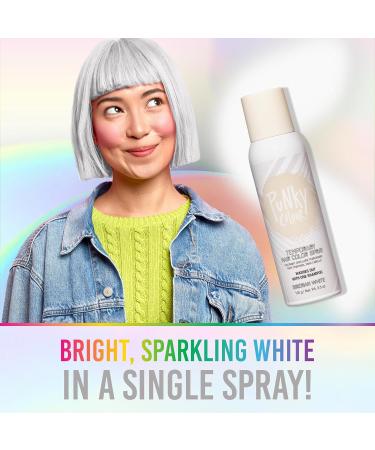 Punky Temporary Hair Color Spray Siberian White Fast-Drying Non-Sticky Non-Damaging Travel Size Hair Dye for Instant Vivid Hair Color 3.5 oz 3.5 Ounce (Pack of 1) Siberian White - Buy Online on GoSupps.com