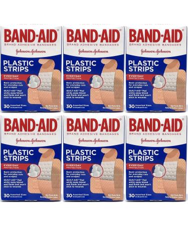 BAND-AID BRAND TRU-STAY PLASTIC BANDAGES ASSORTED SIZES 30 CT