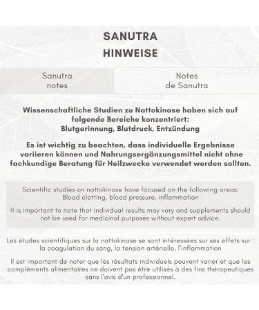 Sanutra Nattokinase Capsules - High-Dose Vegan Formula (20 000 FU/G) German Made 270 Capsules 9-Month Supply with Vitamin K1 & K2 Additive-Free - Buy Online on GoSupps.com