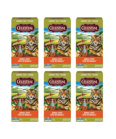 Celestial Seasonings Bengal Spice Herbal Tea (Pack of 6) White