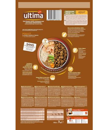 Ultima Dog Food Medium-Maxi Adult Chicken/Rice - 7 kg - Buy Online on GoSupps.com