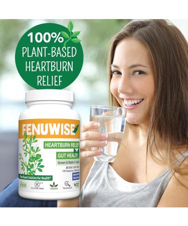 FenFiber Natural Fenugreek Fiber Capsule Supplement for Acid Relief - Premium Vegan Dietary Supplement Supporting Digestive Health 120 Count - Buy Online on GoSupps.com