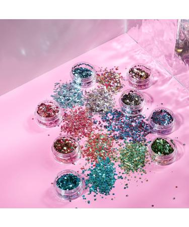 Moon Glitter Mystic Biodegradable Eco Chunky Glitter - Aquarium Bio Festival Makeup for Face, Body, Nails, Hair & Lips - 3g - Buy Online on GoSupps.com
