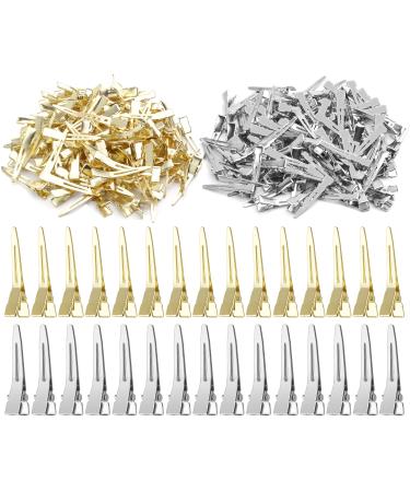 HUAZIZ 100 pieces alligator hair clips hair clips crocodile terminals for hair styling 45mm ideal for hairstyle and other hair accessories but also great for tinkering 100 pieces alligator hair clip 45mm